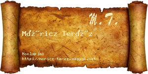 Móricz Teréz névjegykártya